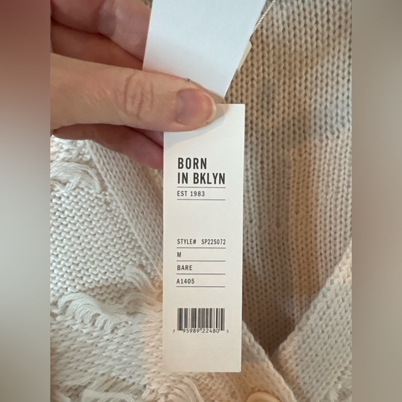 Anthropologie 525 America Cream Fringe Cardigan Sweater NWT - Picture 7 of 10